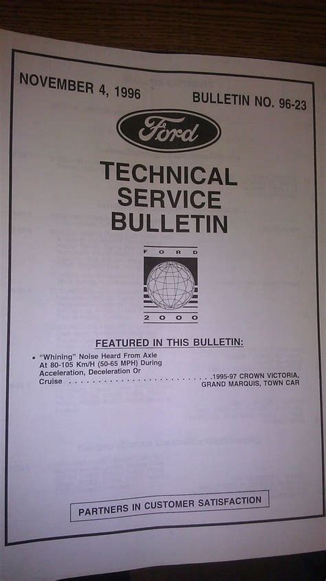 22N11 Ford Starter Technical Service Bulletin 